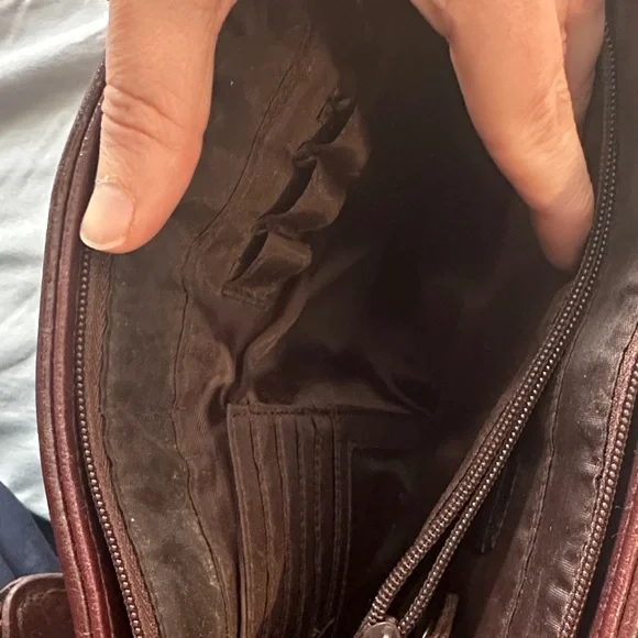 Bueno Brown and Cream Checkered Shoulder Bag - Picture 12 of 14